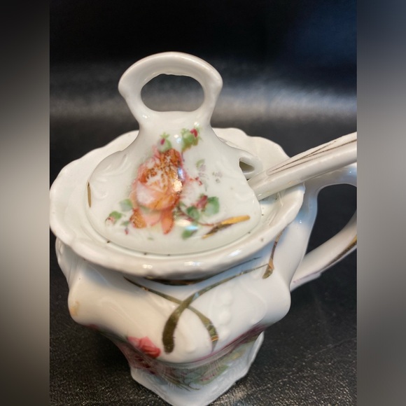 Vintage Bavaria Victorian Mustard Pot with Spoon - Picture 2 of 9